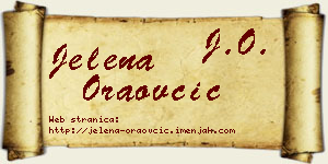 Jelena Oraovčić vizit kartica